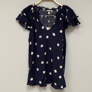 Women’s Abstract Dot Top Navy